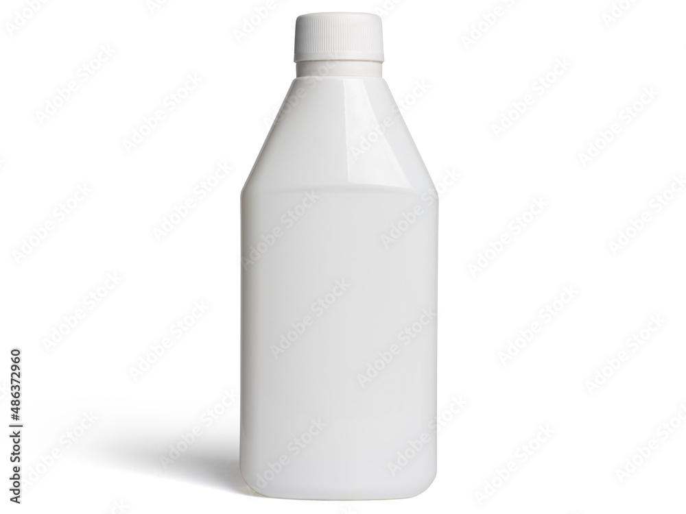 White plastic bottle isolated on white background. objec for graphic designer White plastic bottle isolated on white background. objec for graphic designer