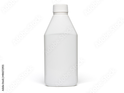  White plastic bottle isolated on white background. objec for graphic designer