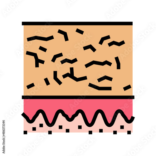 Photos dry skin color icon vector