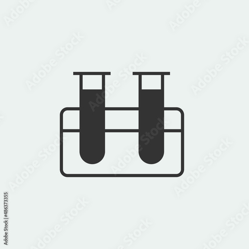 Test tubes vector icon illustration sign
