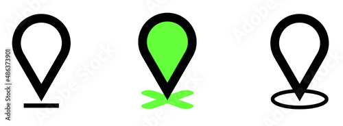 Geolocation symbol set in vector format.