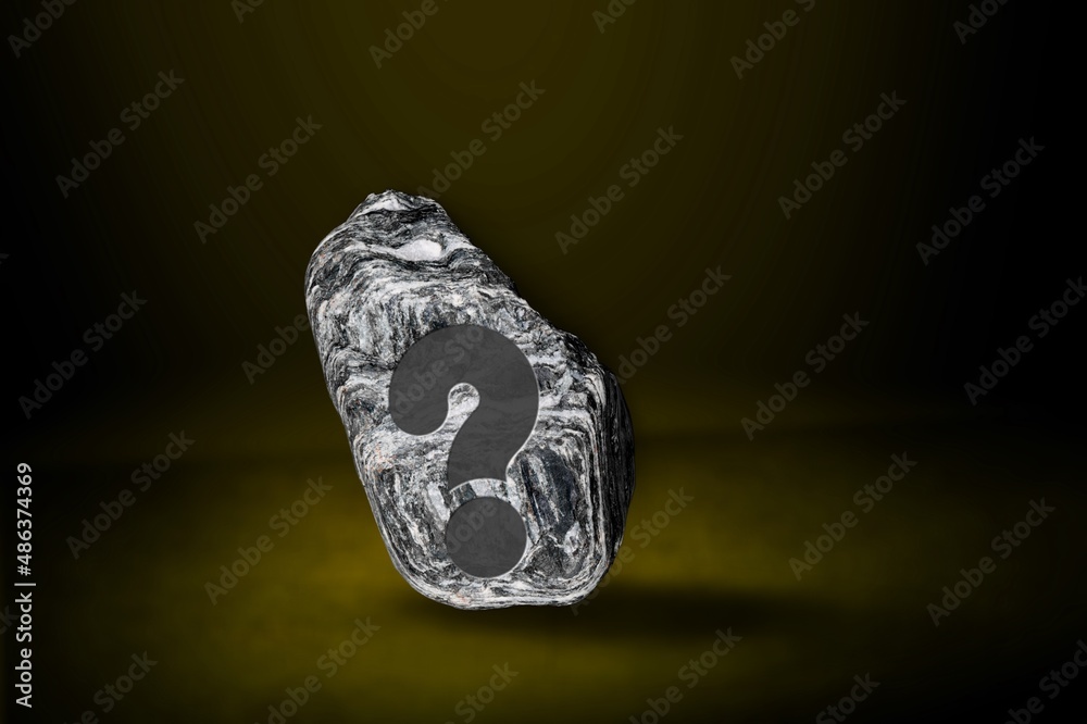 Naklejka premium Question mark concept. Motivational Inspirational Background. Stone