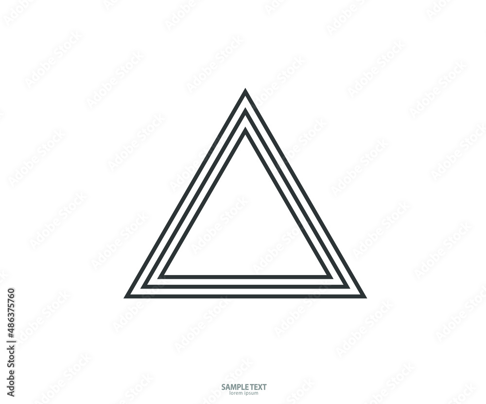 Triangle line vector. Pyramid line art. Geometric shape. Logo sign design Triangle line vector. Pyramid line art. Geometric shape. Logo sign design
