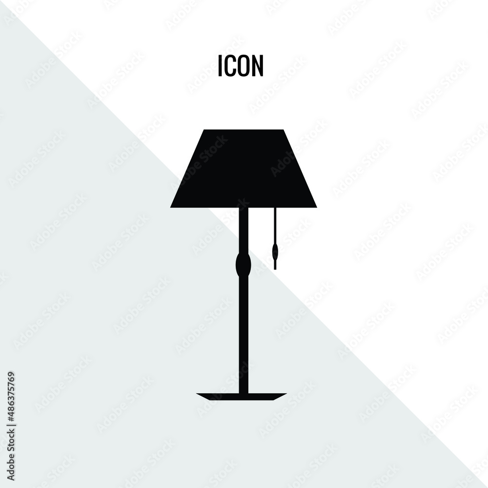 Lamp vector icon illustration sign