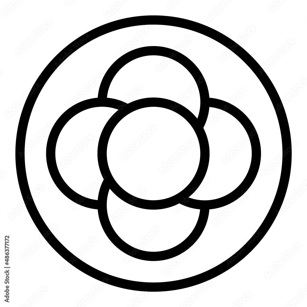 Flower Ornament Flat Icon Isolated On White Background Flower Ornament Flat Icon Isolated On White Background