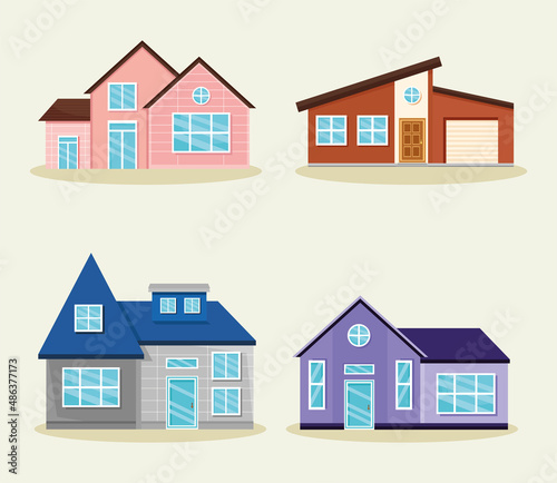 four dream houses icons