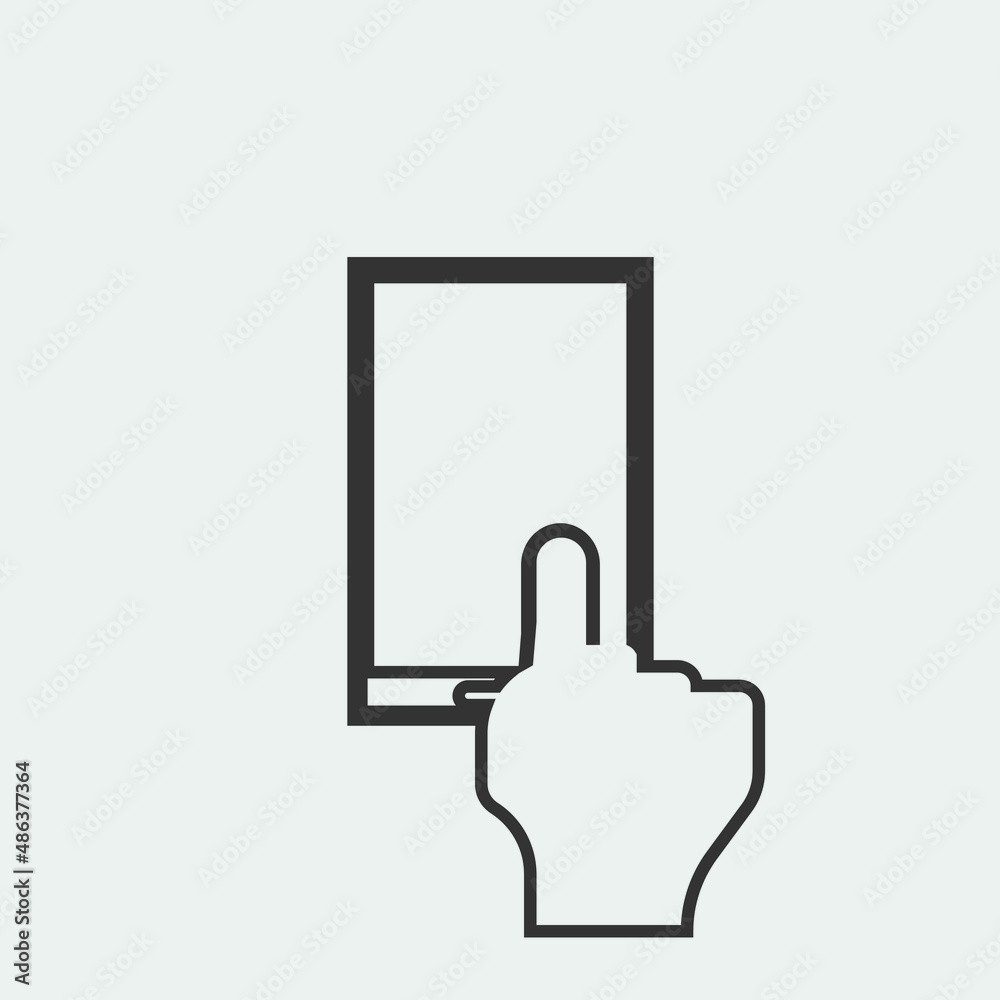 Touch screen phone vector icon illustration sign Touch screen phone vector icon illustration sign
