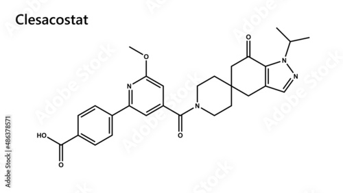 Clesacostat (formerly PF 05221304) is a small molecule, liver directed acetyl CoA-carboxylase (ACC) inhibitor, being developed by Pfizer photo