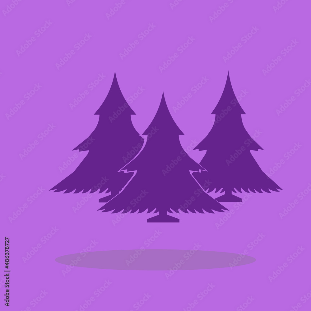 Christmas tree vector icon illustration sign