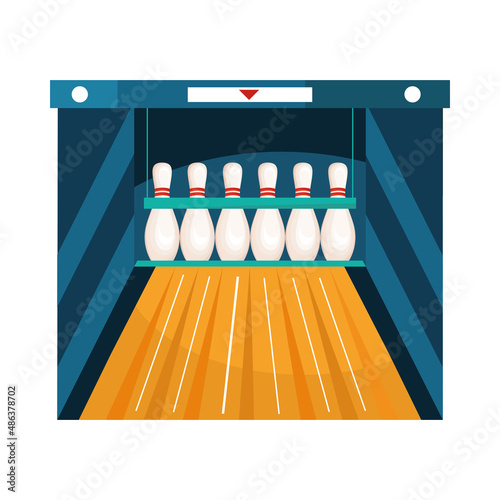 bowling pins in lane