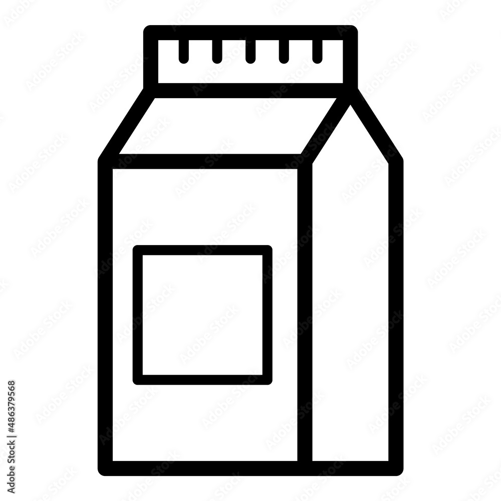 Milk Pack Flat Icon Isolated On White Background Milk Pack Flat Icon Isolated On White Background