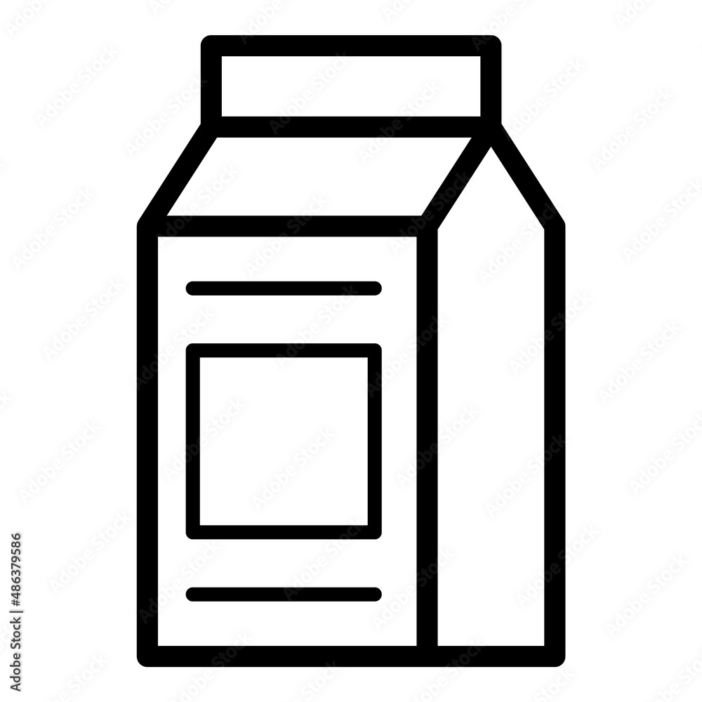 Milk Pack Flat Icon Isolated On White Background Milk Pack Flat Icon Isolated On White Background