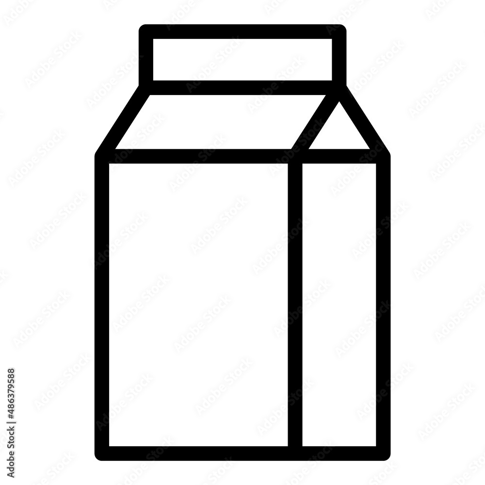 Milk Pack Flat Icon Isolated On White Background Milk Pack Flat Icon Isolated On White Background