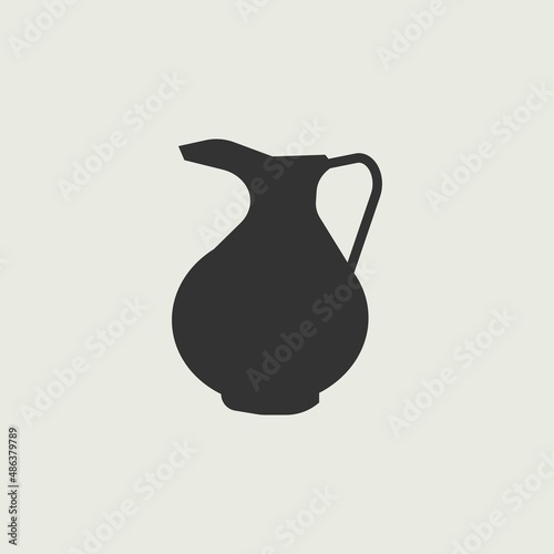 Milk pitcher vector icon illustration sign