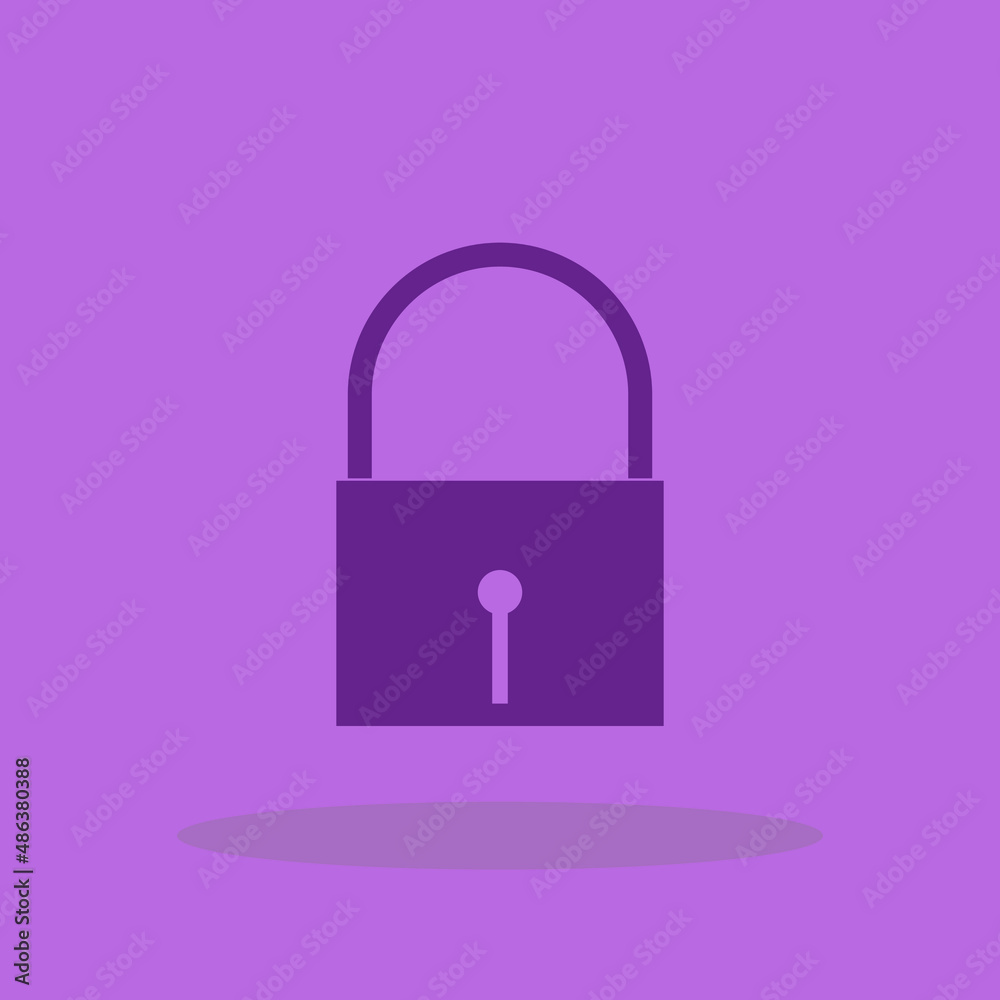 Lock vector icon illustration sign Lock vector icon illustration sign