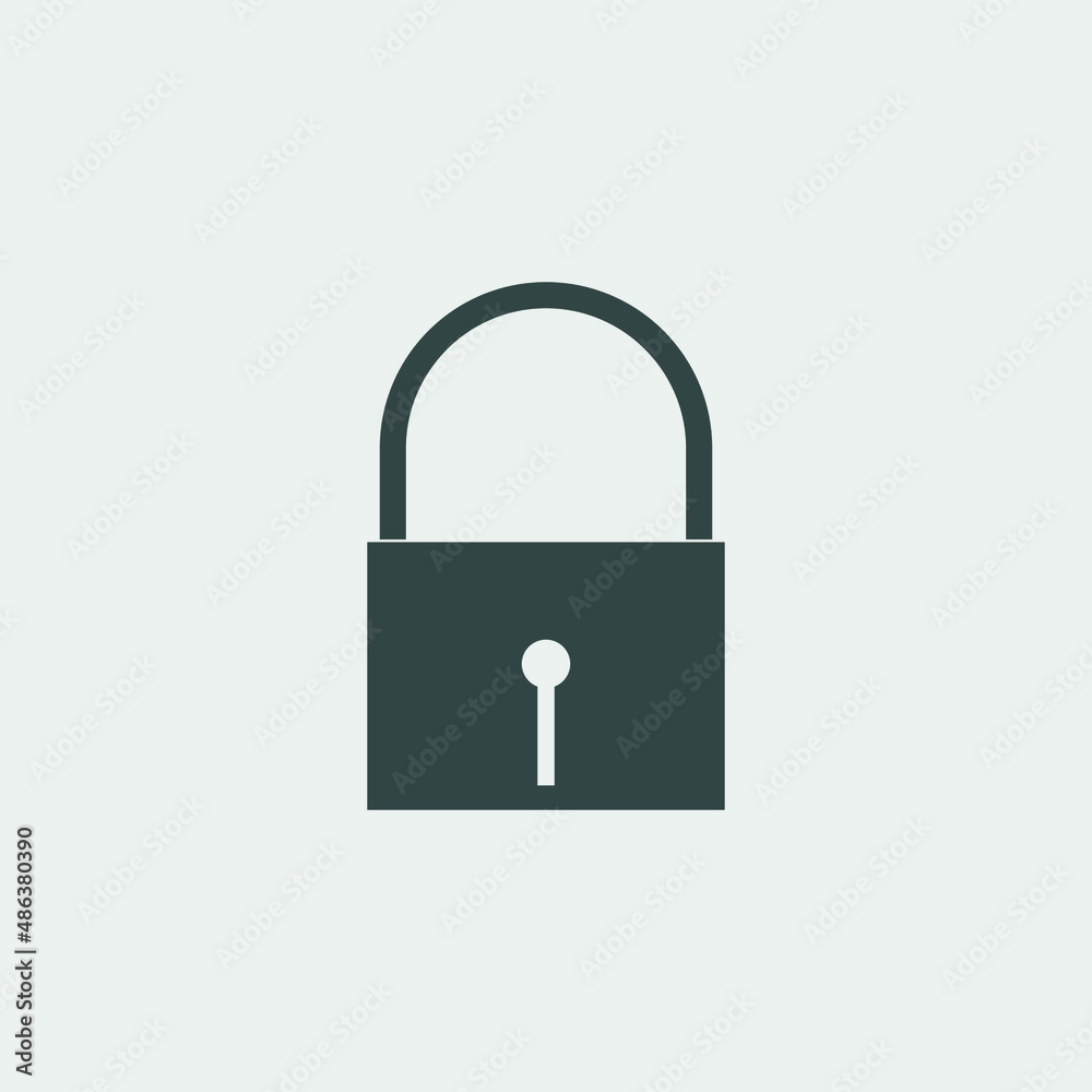 Lock vector icon illustration sign