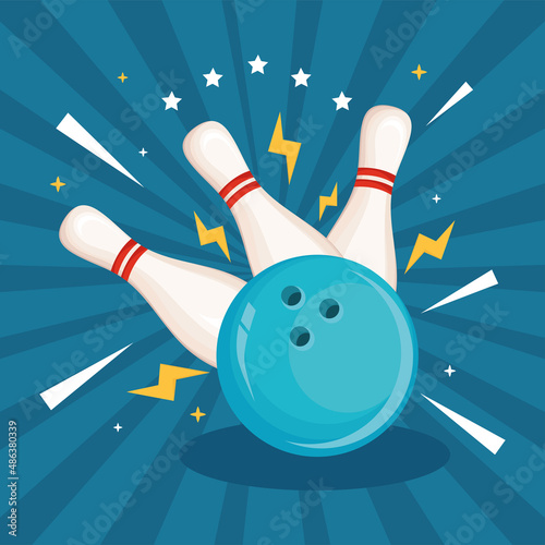 bowling strike poster