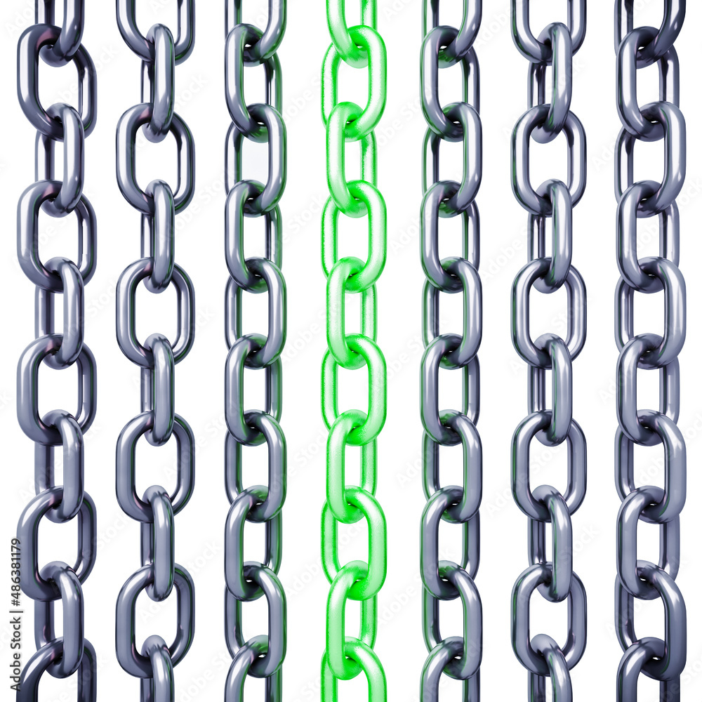3d model chain isolated on white background 3d model chain isolated on white background