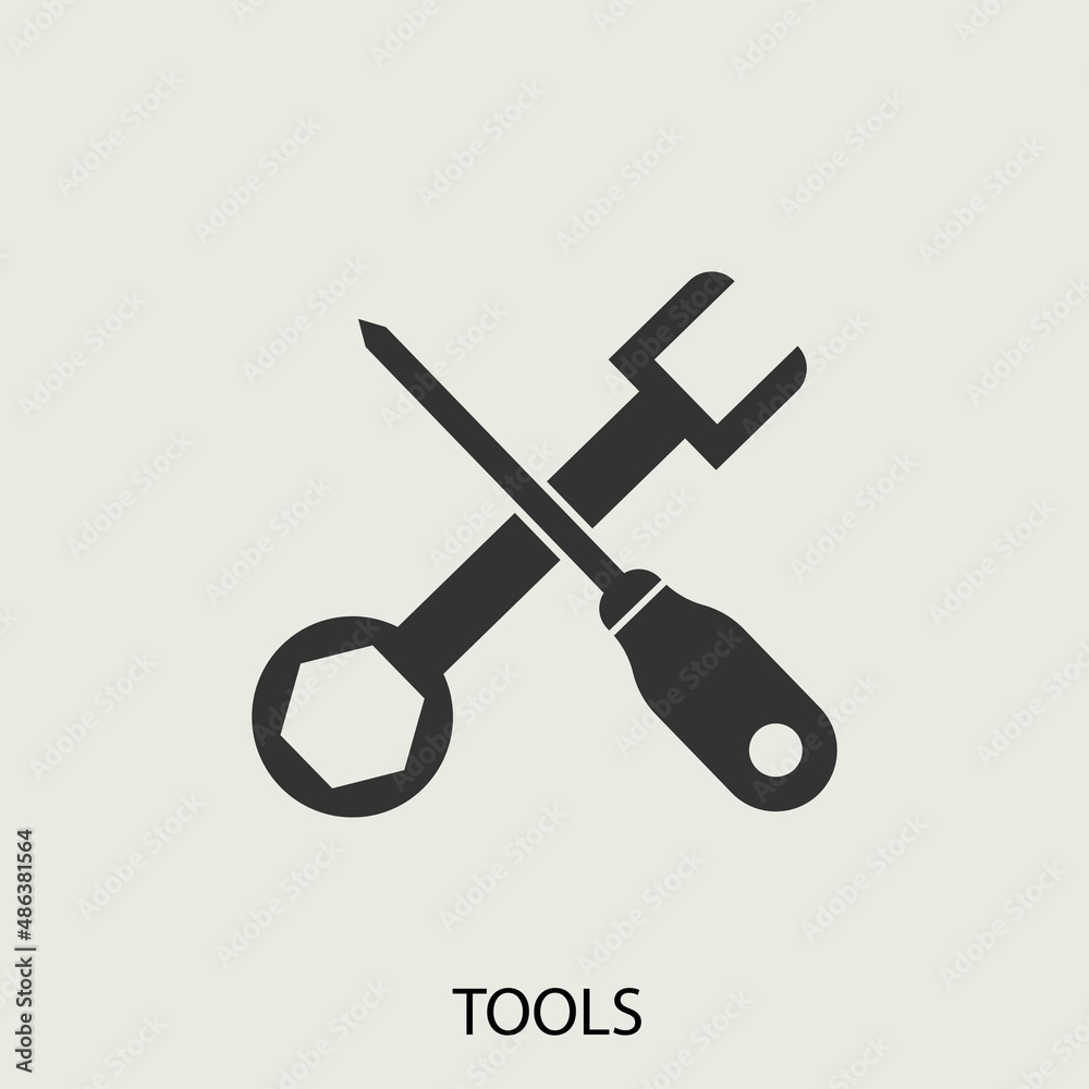 Tools vector icon illustration sign Tools vector icon illustration sign