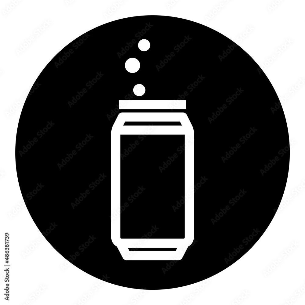 Can Of Soda Flat Icon Isolated On White Background Can Of Soda Flat Icon Isolated On White Background