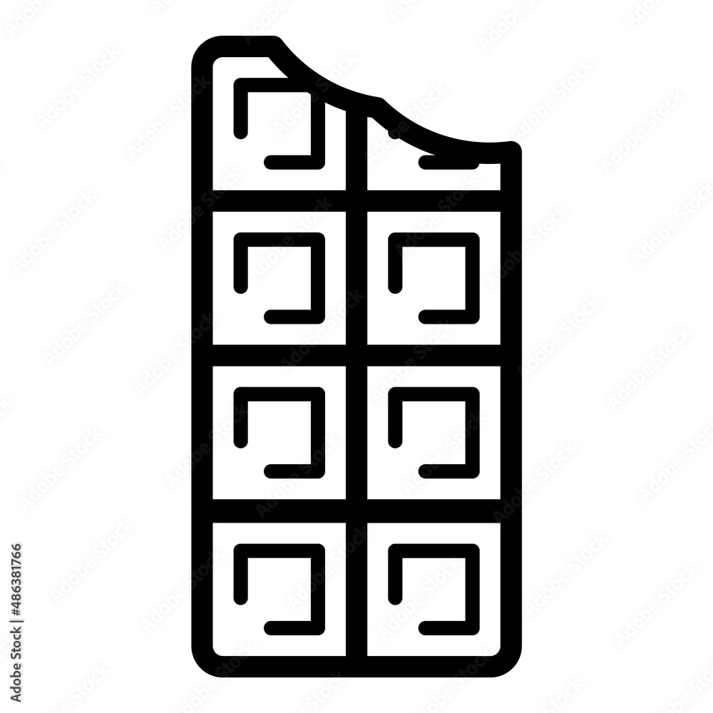 Chocolate Bar Flat Icon Isolated On White Background Chocolate Bar Flat Icon Isolated On White Background