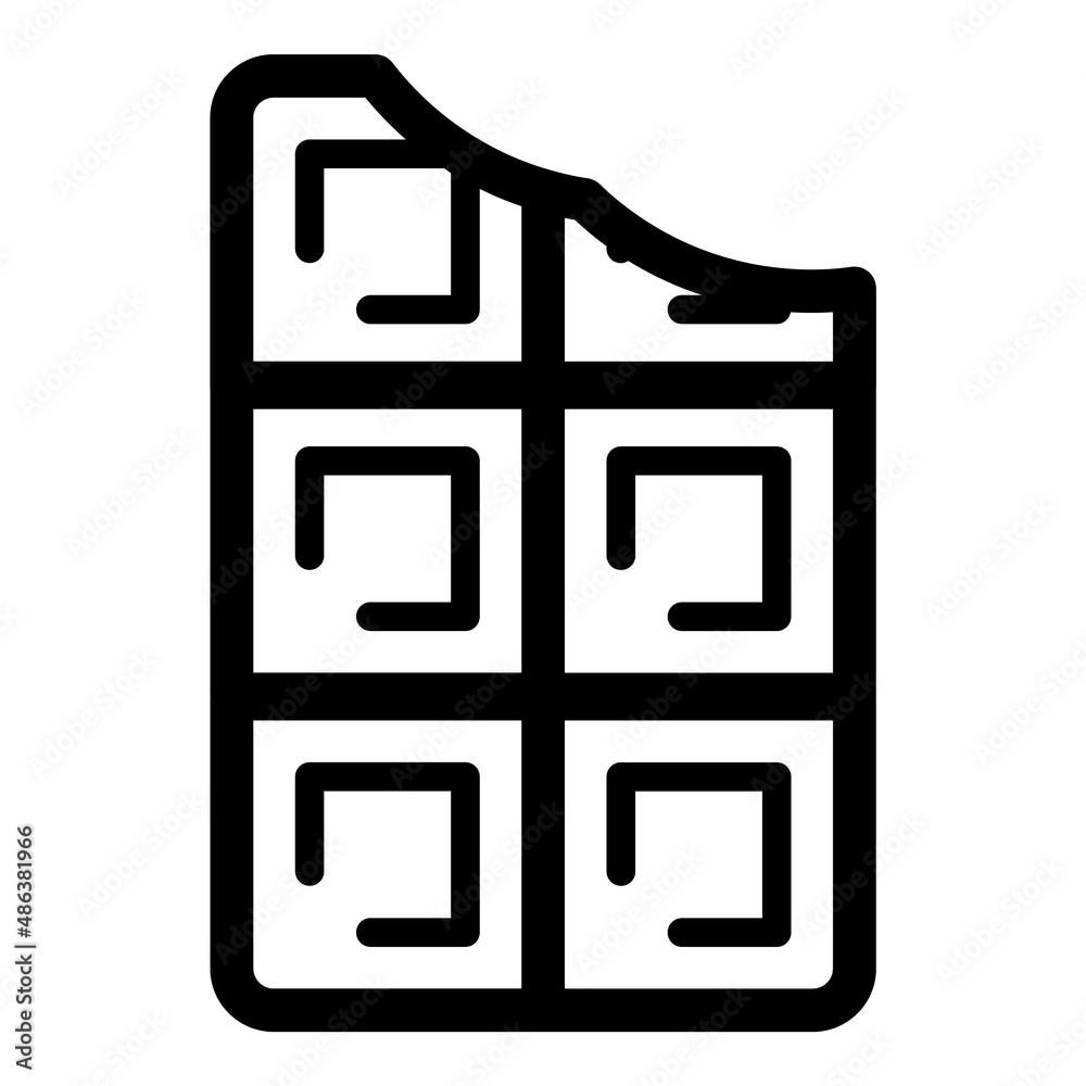 Chocolate Flat Icon Isolated On White Background Chocolate Flat Icon Isolated On White Background