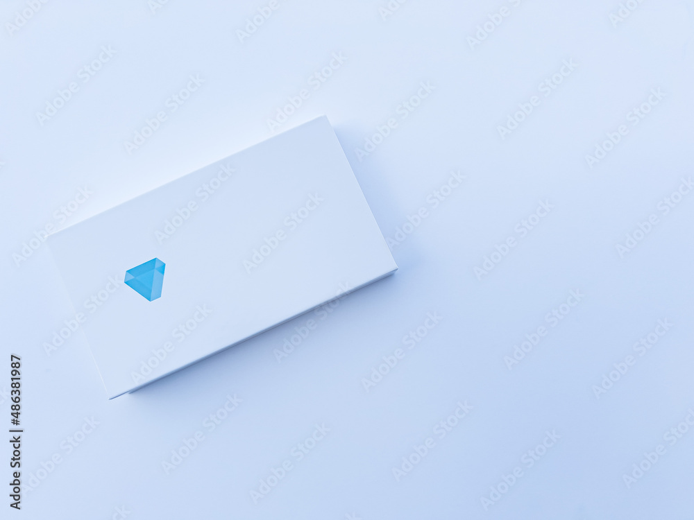 Diamond box on a white background . Diamond box on a white background .