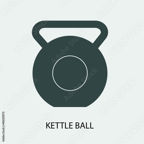 kettle bell vector icon illustration sign 