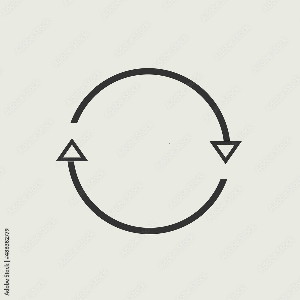 rotate vector icon illustration sign rotate vector icon illustration sign