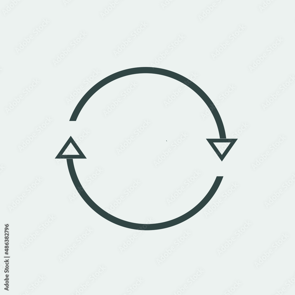 rotate vector icon illustration sign rotate vector icon illustration sign