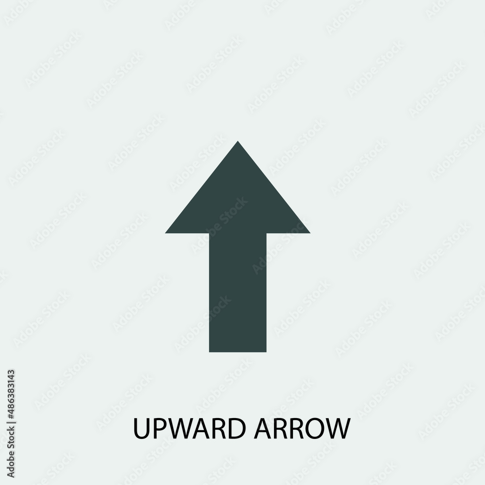 upward arrow vector icon illustration sign 