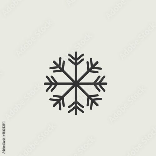Snow_flake vector icon illustration sign