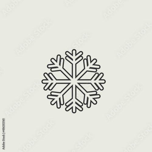 Snow_flake vector icon illustration sign