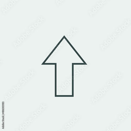 upward arrow vector icon illustration sign 