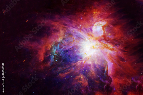 Fototapeta Naklejka Na Ścianę i Meble -  Bright beautiful space nebula. Elements of this image furnished by NASA