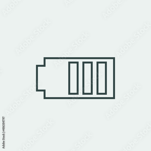 Battery life vector icon illustration sign