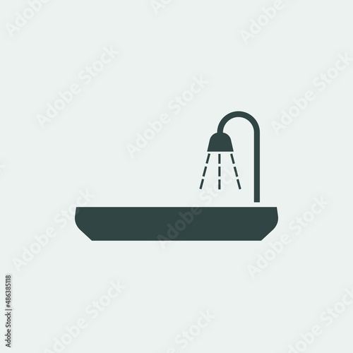 Bath_tab vector icon illustration sign