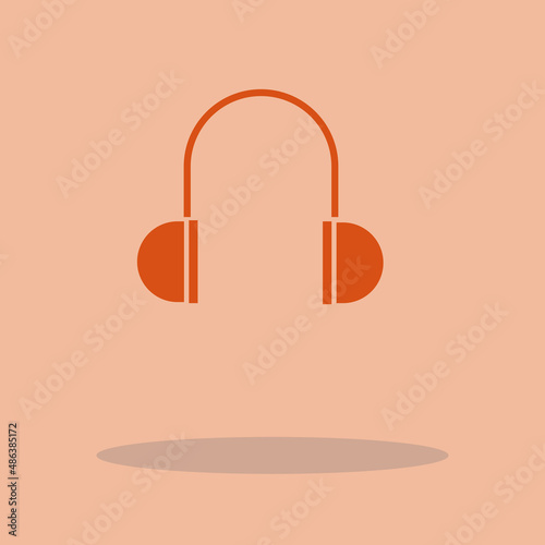Headphones vector icon illustration signPrint