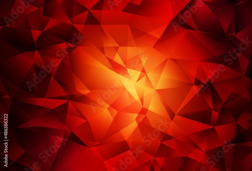 Dark Red vector abstract polygonal pattern.