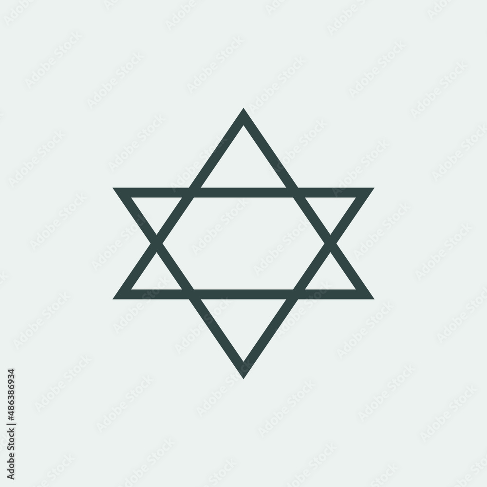 David’s triangle vector icon illustration sign David’s triangle vector icon illustration sign