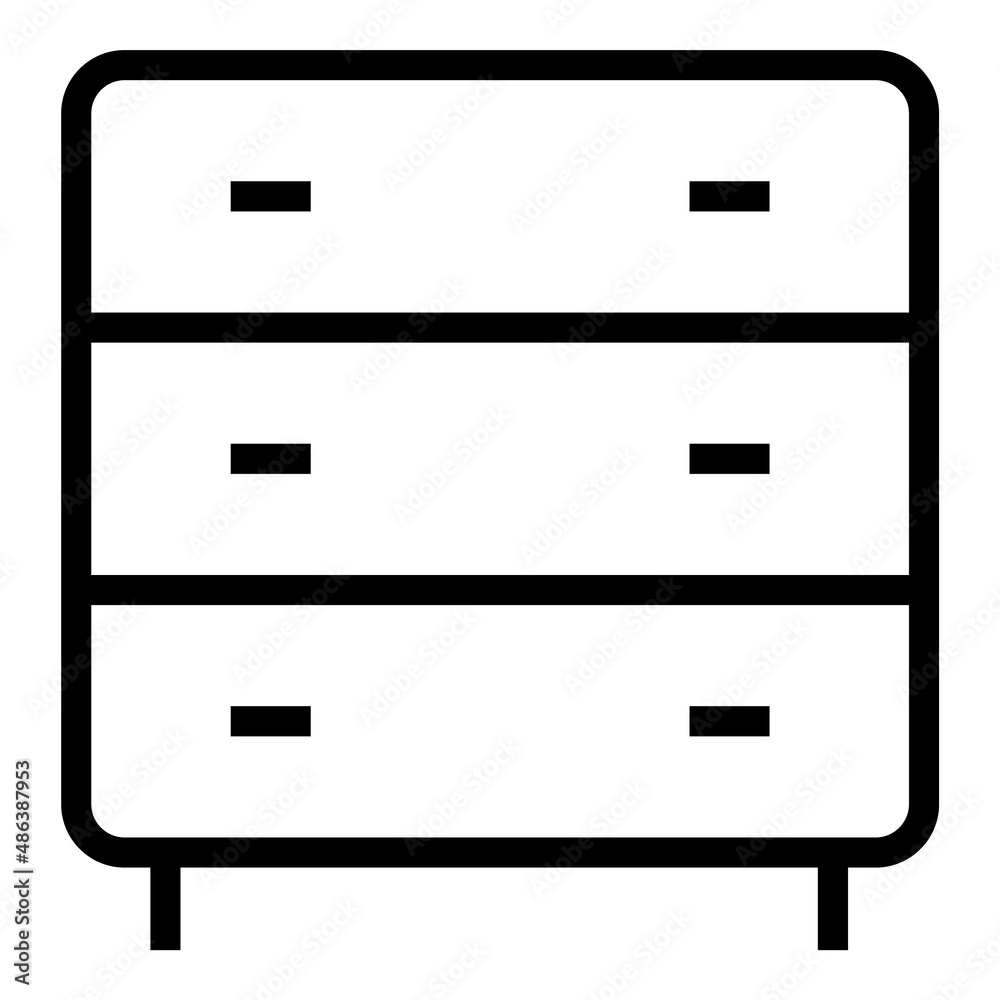 Cabinet Flat Icon Isolated On White Background Cabinet Flat Icon Isolated On White Background