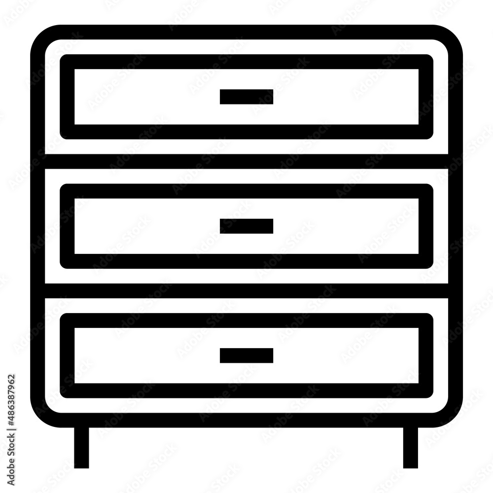 Cabinet Flat Icon Isolated On White Background Cabinet Flat Icon Isolated On White Background