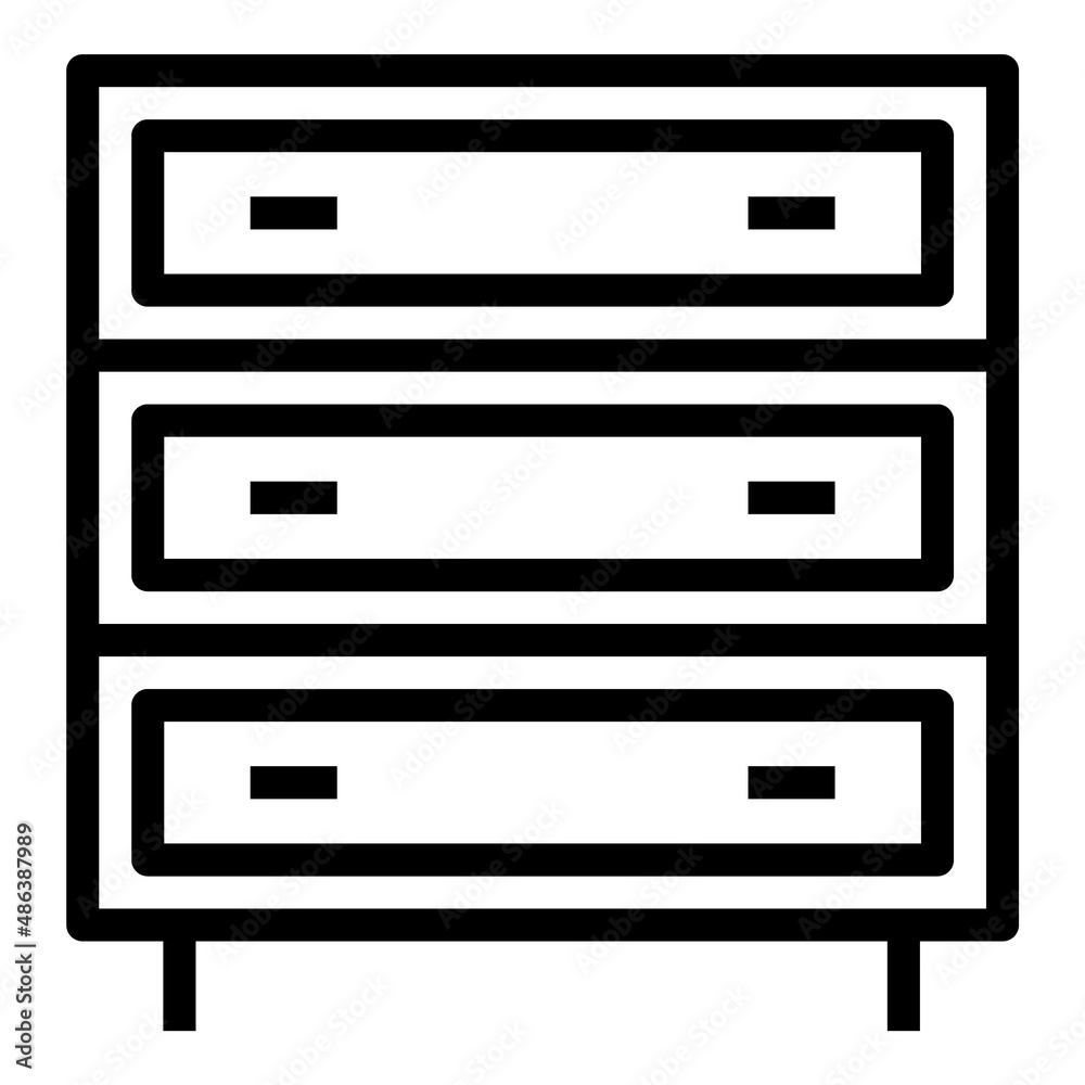 Cabinet Flat Icon Isolated On White Background Cabinet Flat Icon Isolated On White Background