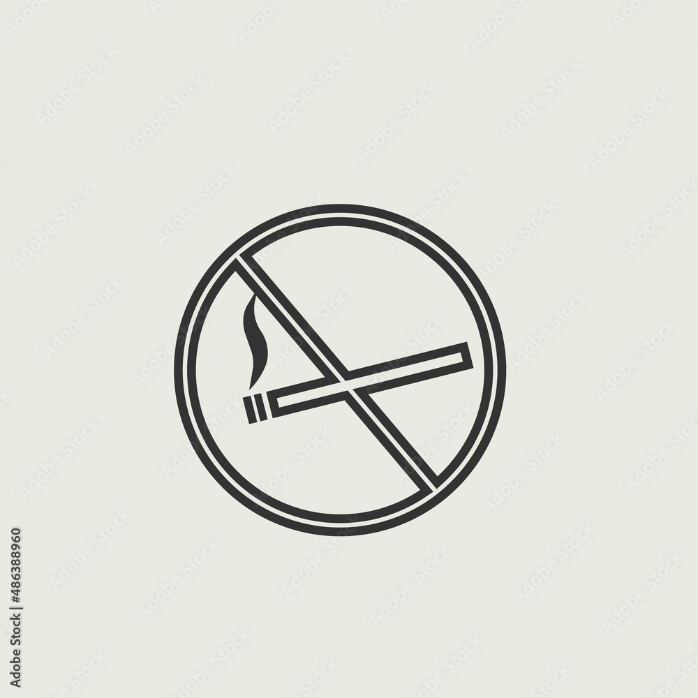 No smoking vector icon illustration sign No smoking vector icon illustration sign