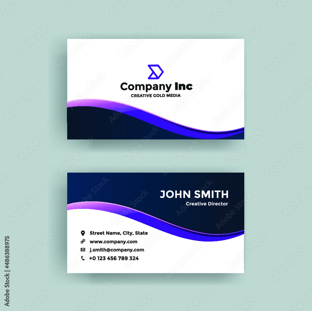 Fototapeta premium Purple Elegant Business Card