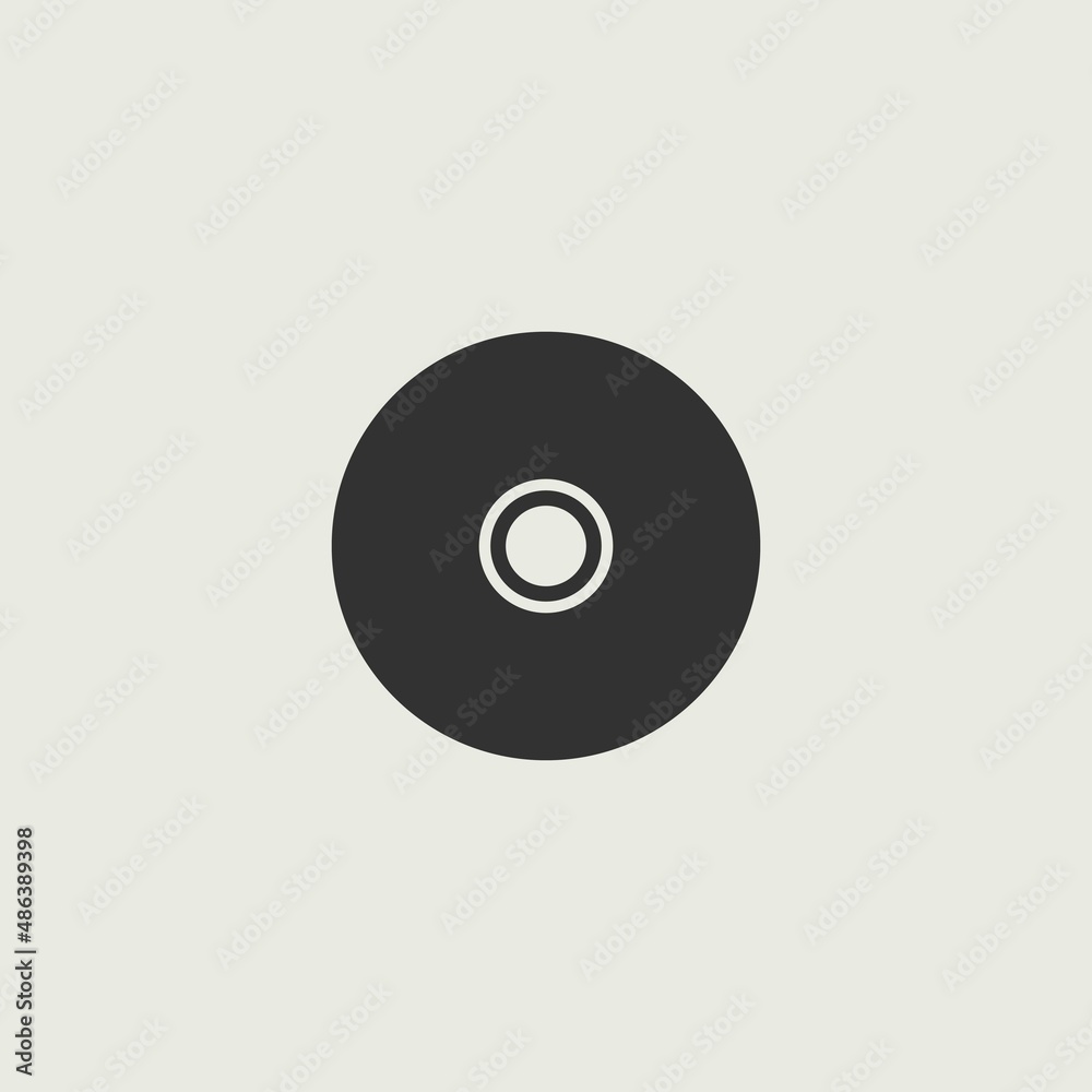 Cd vector icon illustration sign
