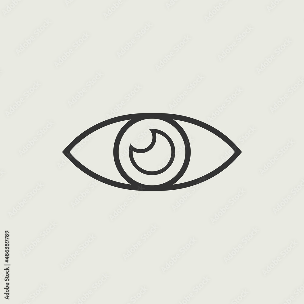 Open eye vector icon illustration sign Open eye vector icon illustration sign