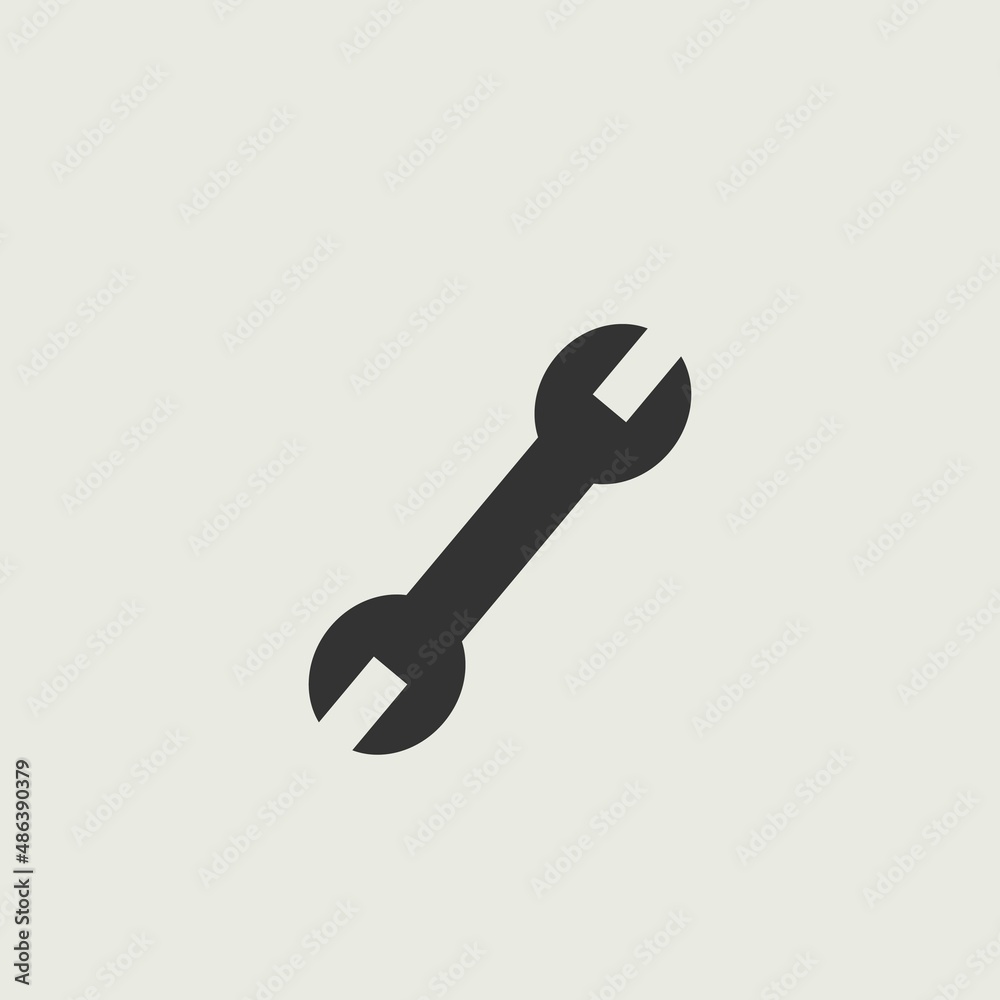 Spanner vector icon illustration sign Spanner vector icon illustration sign