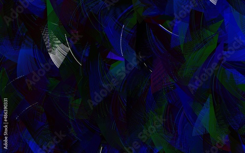 Dark Multicolor vector texture with curved lines.
