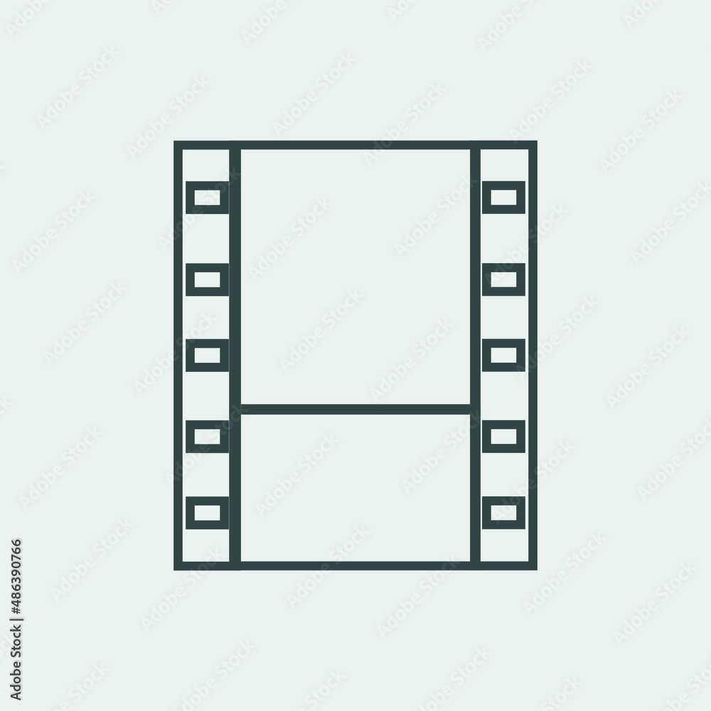 Film strip vector icon illustration sign